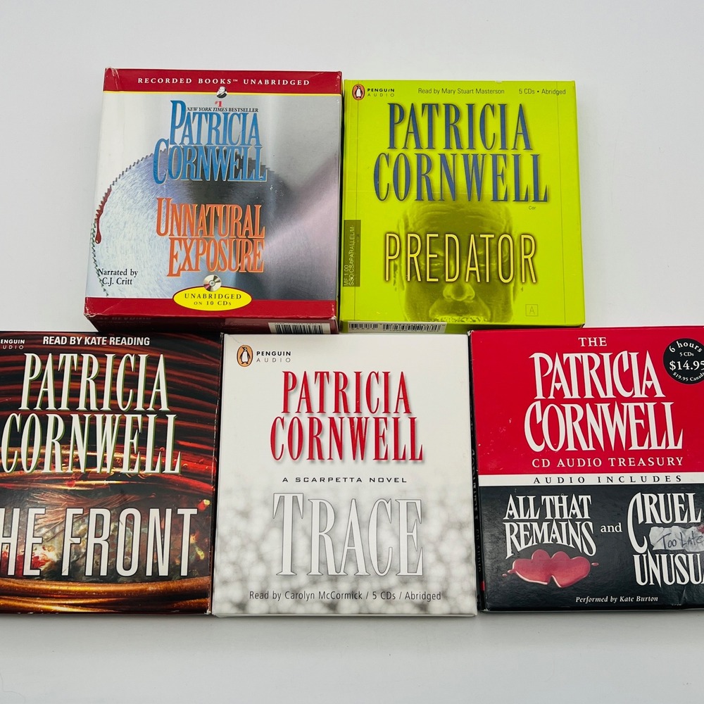 Patricia Cornwell Audiobook CD Lot of 5 Kay‎ Scarpetta Trace Predator The Front